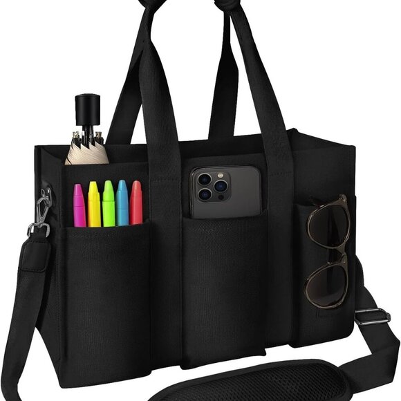 Handbags - Premium Multi-Pocket Canvas Tote – Zippered Women’s Handbag for Everyday Luxury